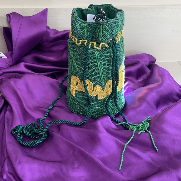 Paradise beaded drawstring bag - Picture 3 of 14